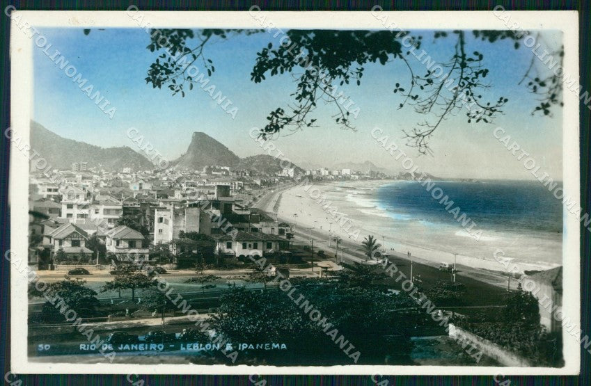 Brazil Rio de Janeiro Leblon Ipanema RPPC postcard XP2094 – fronte