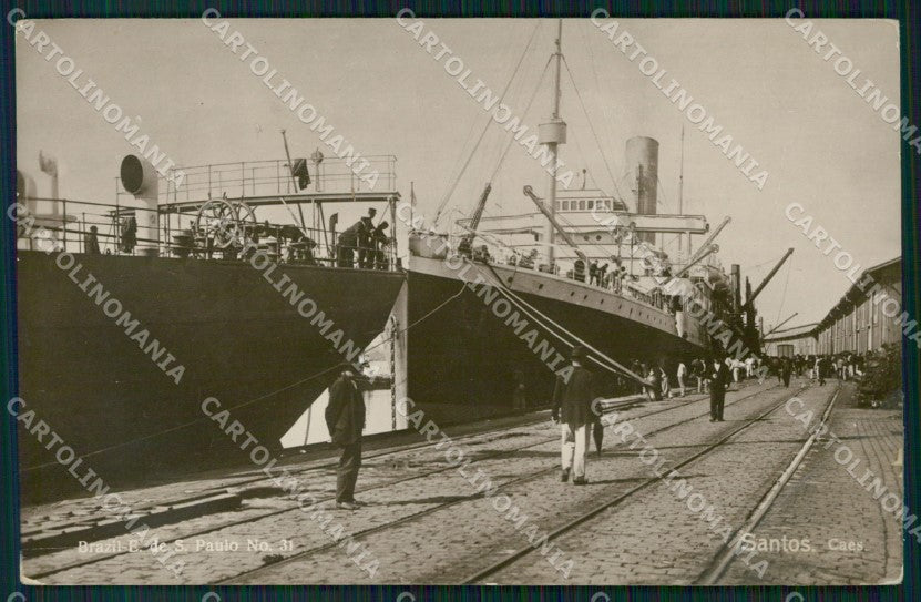 Brazil Santos Porto RPPC postcard XP2096 – fronte