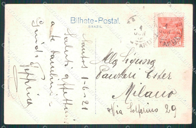 Brazil Santos Porto RPPC postcard XP2096 – retro