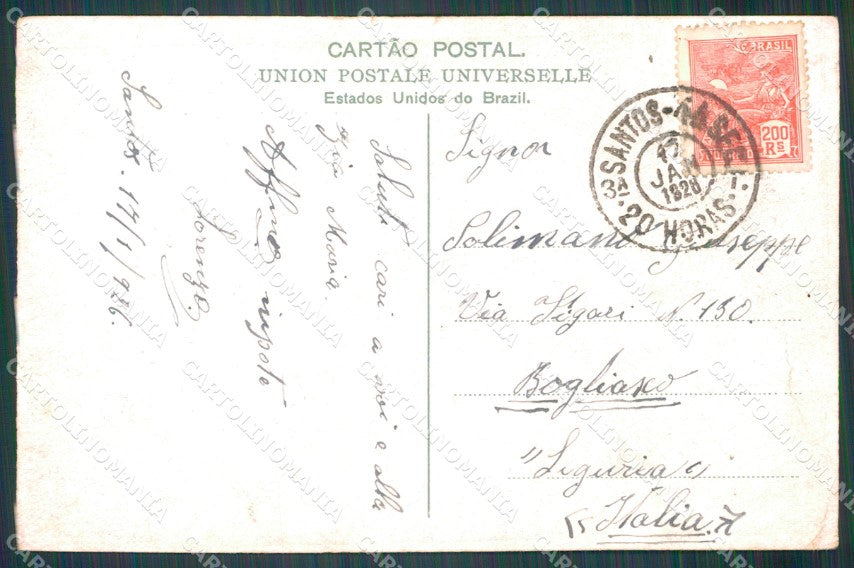 Brazil Sao Paulo Colheita de Cafe postcard XP2101 – retro