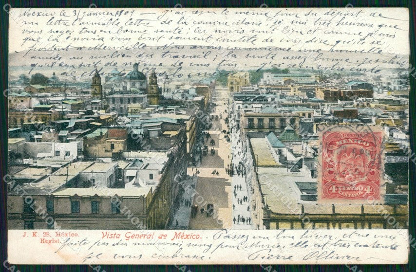 Mexico City Vista General postcard XP2120 – fronte