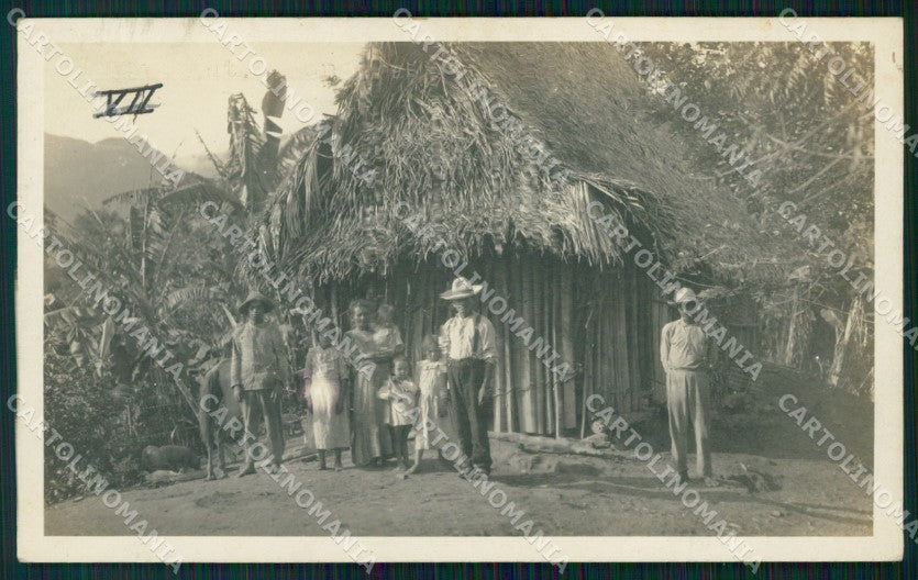 Honduras Santa Barbara Native Hut RPPC postcard XP2137 – fronte