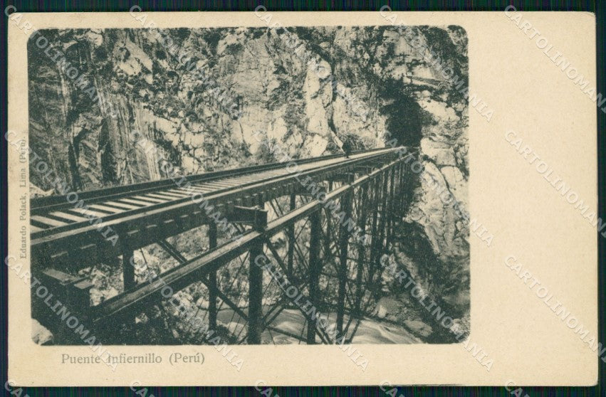 Peru Huarochiri Puente Infiernillo postcard XP2143 – fronte
