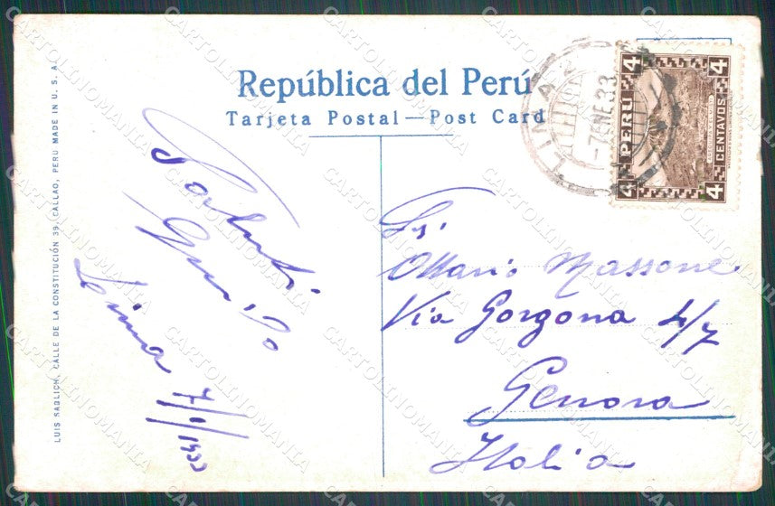 Peru Lima Plaza de Armas postcard XP2145 – retro