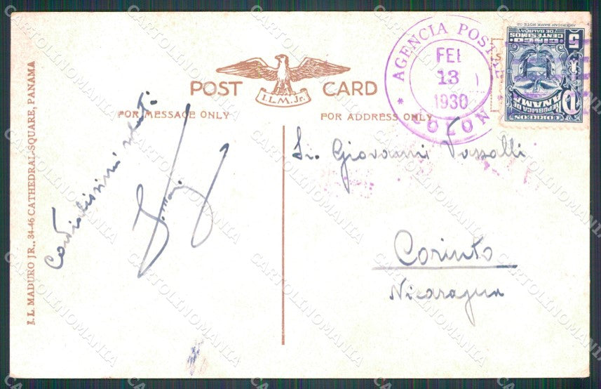 Panama Colon Slifer Park postcard XP2160 – retro