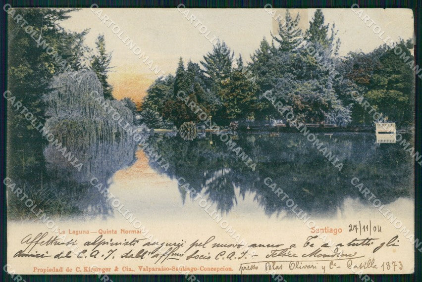 Chile Santiago La Laguna REPAIRED postcard XP2166 – fronte