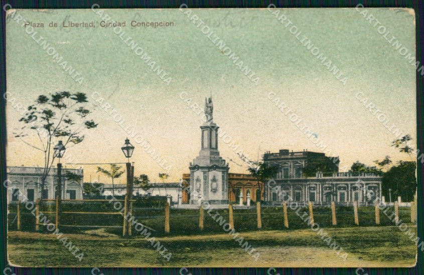 Paraguay Concepcion Plaza de Libertad ABRADED postcard XP2178 – fronte