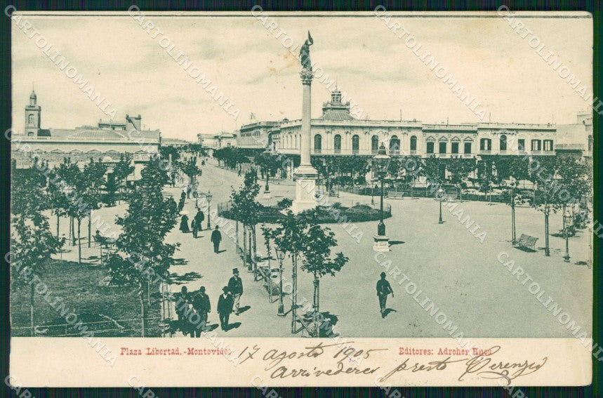Uruguay Montevideo Plaza Libertad postcard XP2192 – fronte
