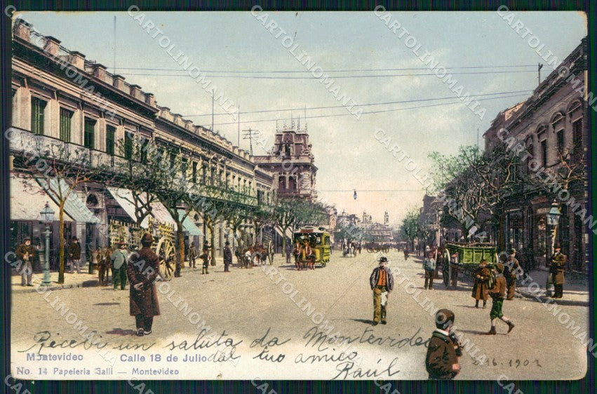 Uruguay Montevideo Calle 18 de Julio postcard XP2201 – fronte
