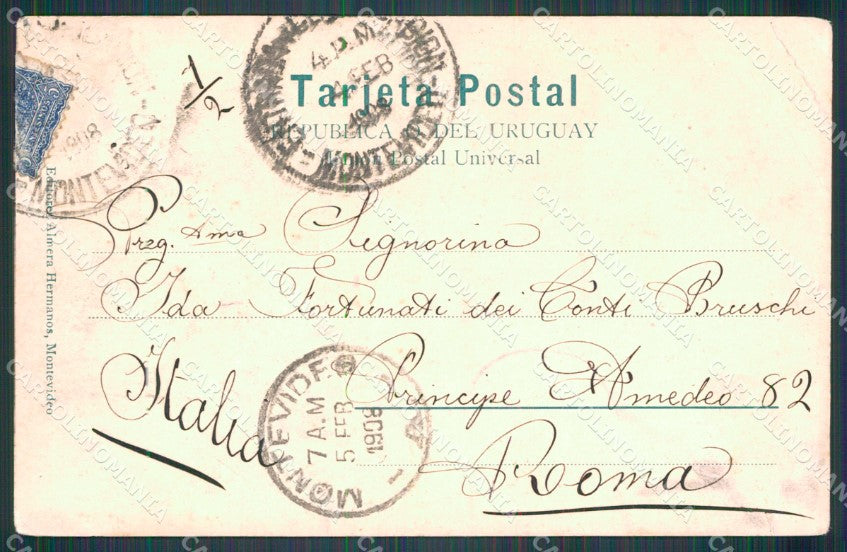 Uruguay Montevideo Bahia CORNER CREASED postcard XP2213 – retro
