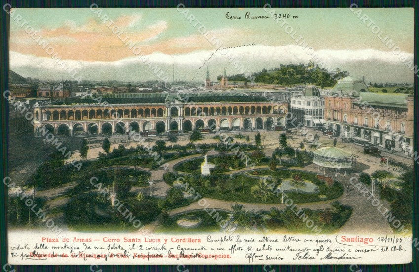 Chile Santiago F Mondini Alpinista Autografo Cerro Ramon postcard XP2218 – fronte