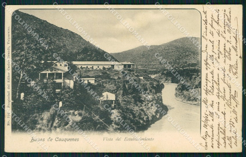 Chile Machali Termas Cauquenes F Mondini Alpinista Autografo postcard XP2219 – fronte