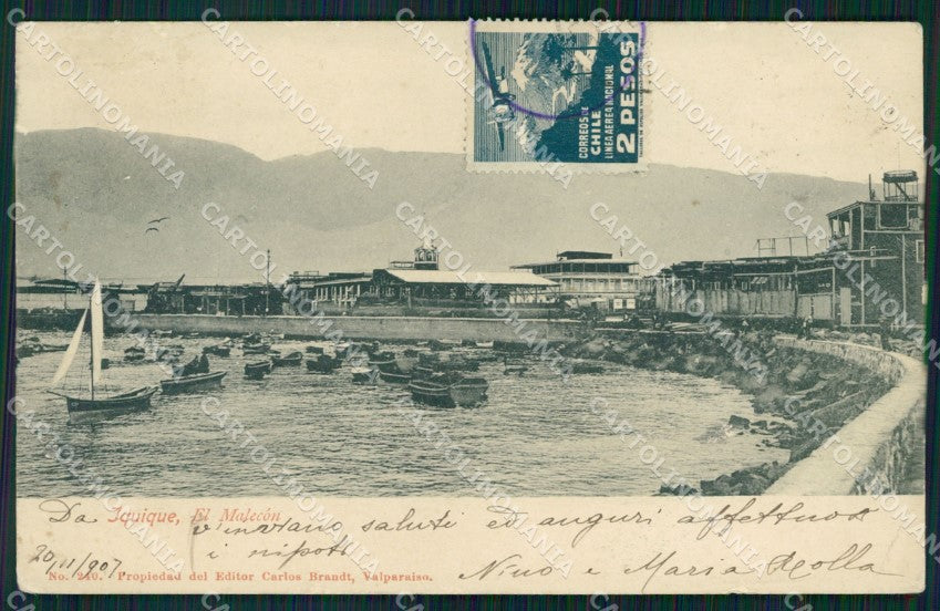 Chile Iquique El Malecon UNGLUED postcard XP2224 – fronte