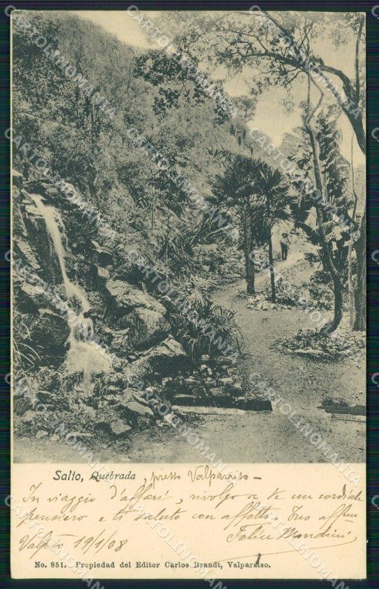 Chile Valparaiso F Mondini Alpinista Autografo postcard XP2225 – fronte