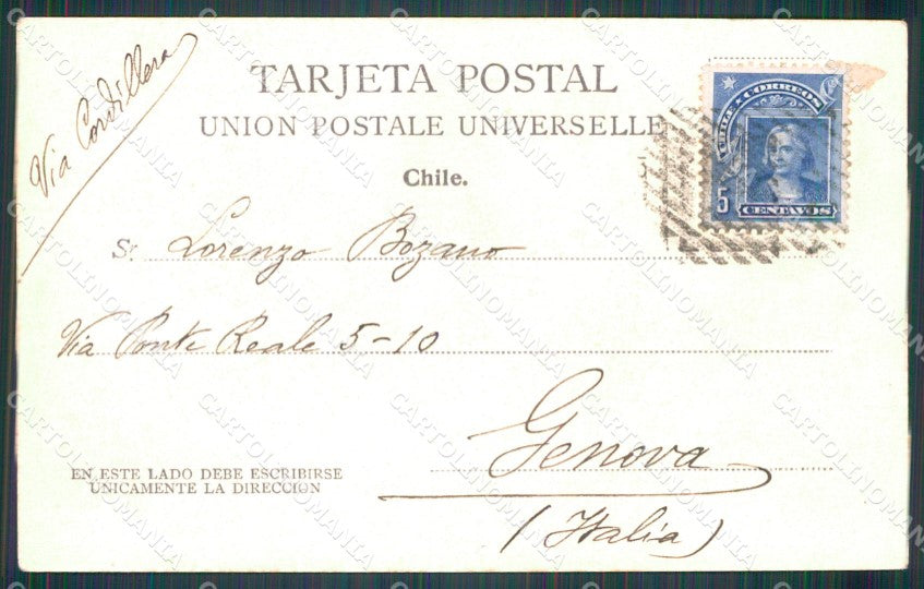 Chile Santiago F Mondini Alpinista Autografo postcard XP2228 – retro
