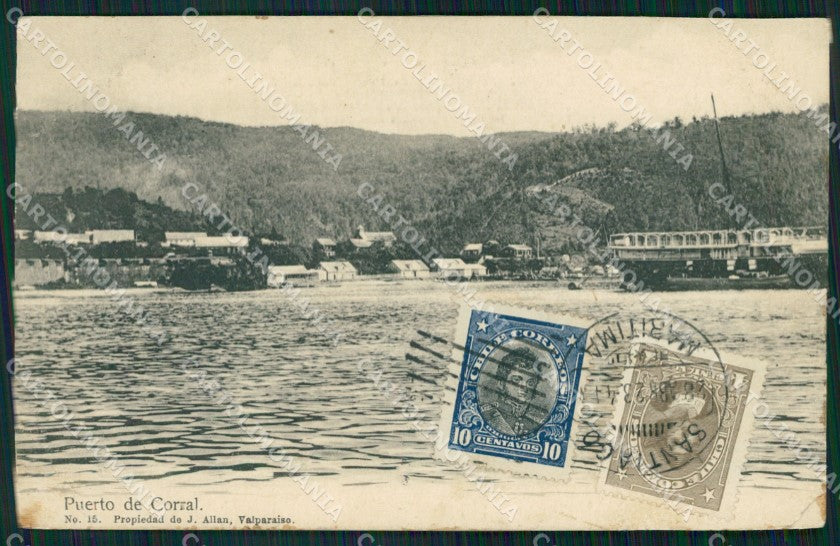 Chile Puerto de Corral WHITE BACK postcard XP2230 – fronte
