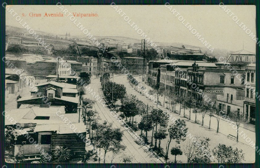 Chile Valparaiso Gran Avenida postcard XP2245 – fronte