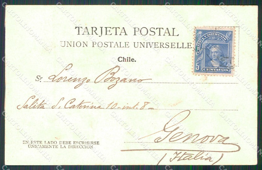 Chile Santiago Plaza de Armas F Mondini Alpinista Autografo postcard XP2246 – retro