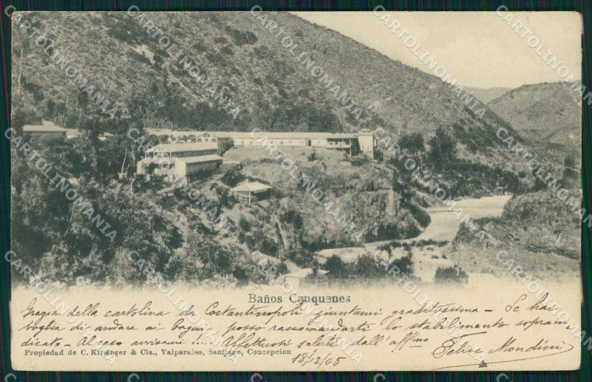 Chile Machali Termas Cauquenes F Mondini Alpinista Autografo REPAIRED PC XP2249 – fronte