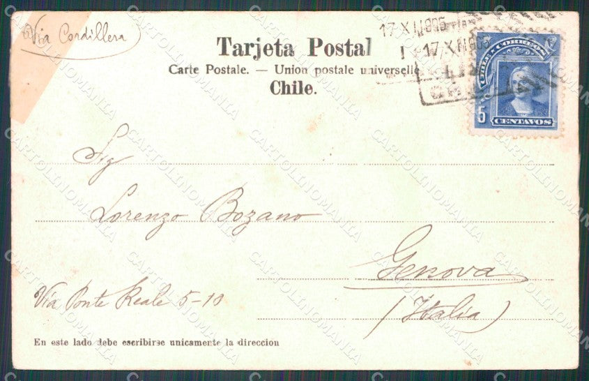 Chile Machali Termas Cauquenes F Mondini Alpinista Autografo REPAIRED PC XP2249 – retro