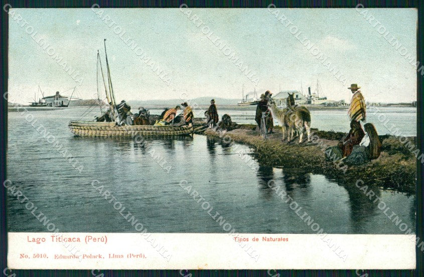 Peru Lago Titicaca Ethnic Types postcard XP2257 – fronte
