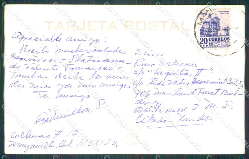 Mexico Manzanillo Playa de Santiago RPPC postcard XP2280 – retro