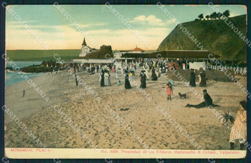 Chile Vina de Mar Playa Miramar postcard XP2283 – fronte