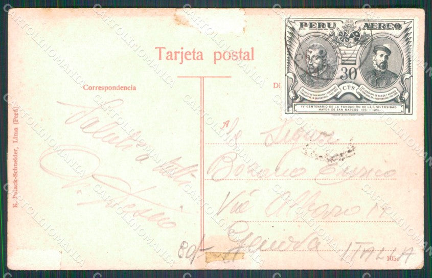 Peru Ferro Carril Central Del Peru Viaducto De Verrugas ABRADED postcard XP2291 – retro