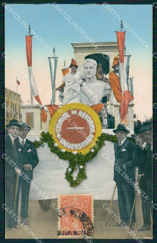 Peru Lima Centenario 1921 Carlo Alegorico postcard XP2305 – fronte
