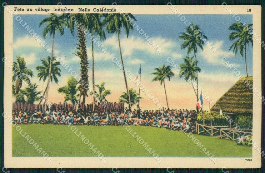 France Nouvelle Caledonie Village Indigene postcard XP2519 – fronte