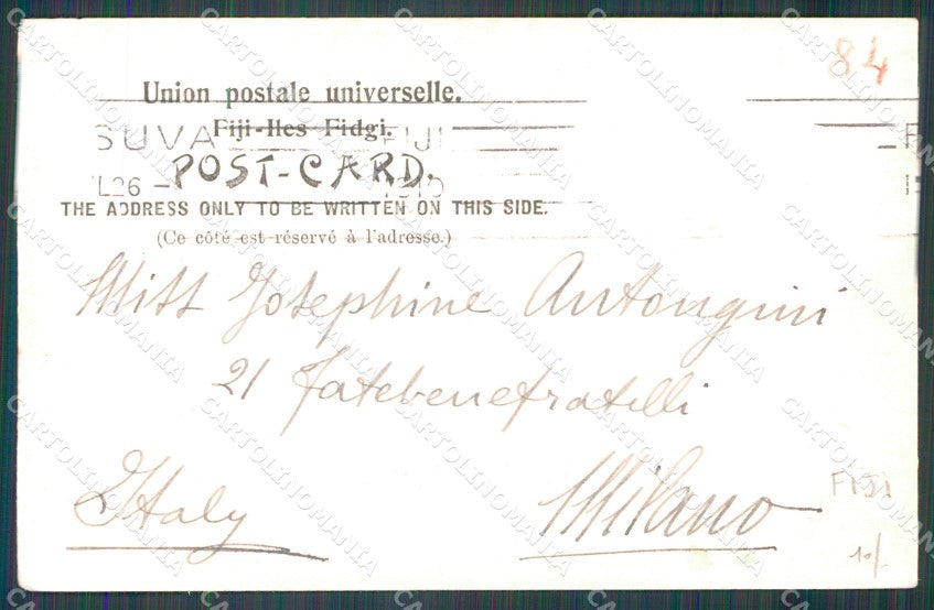 Fiji Suva Village ABRADED postcard XP2525 – retro