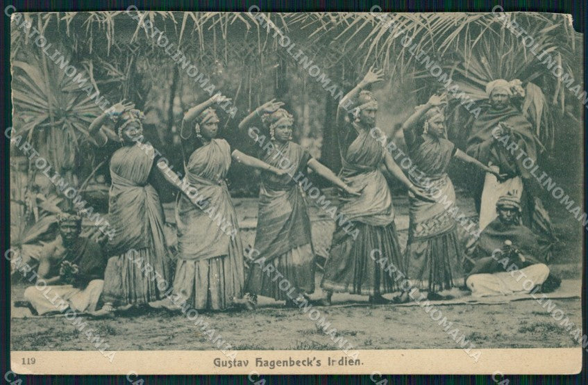 India Gustav Hagenbeck Indien ABRADED postcard XP2537 – fronte