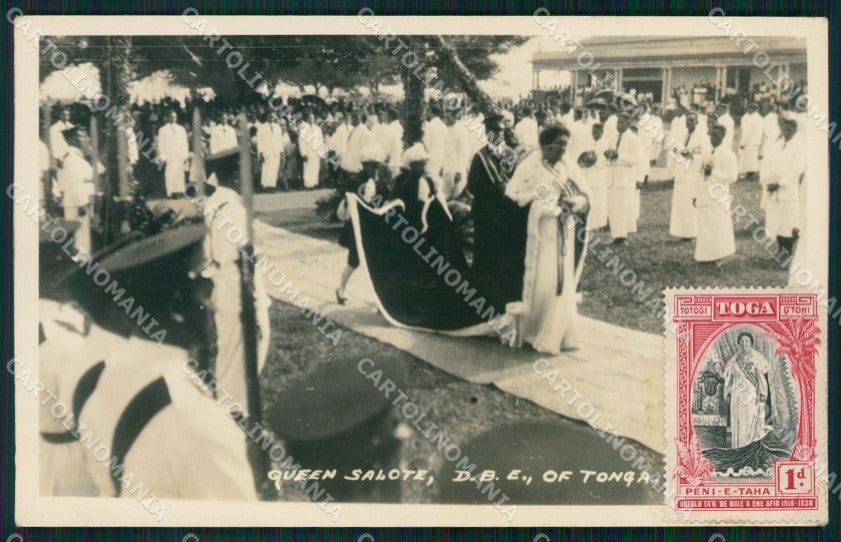 Tonga Royalty Salote Tupou III Maximum Maxi RPPC postcard XP2538 – fronte