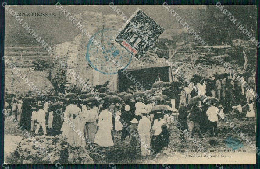 Martinique Ruines Cathedrale Saint Pierre postcard XP2546 – fronte