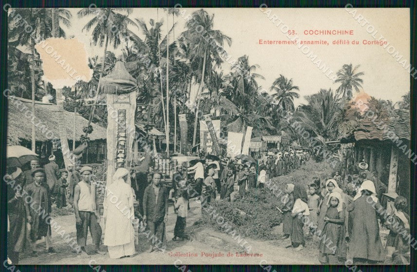 Vietnam Cochinchine Cortege ABRADED postcard XP2561 – fronte