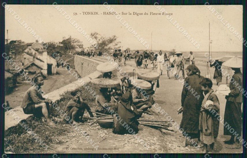 Vietnam Tonkin Hanoi Hanoi Digue Fleuve Rouge postcard XP2565 – fronte