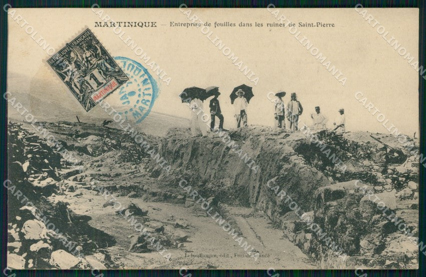 Martinique Ruines de Saint Pierre postcard XP2595 – fronte
