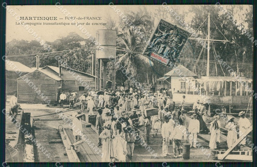 Martinique Fort de France Jour de Courrier postcard XP2596 – fronte