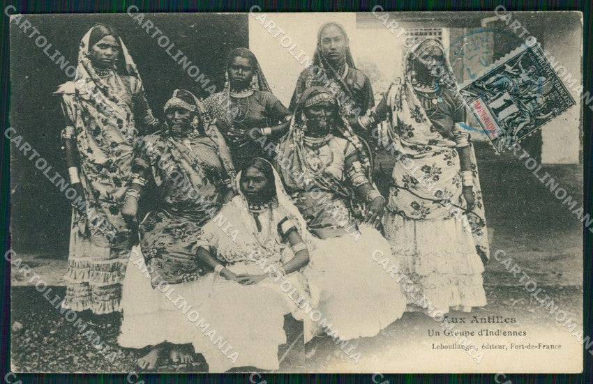 Martinique Fort de France Ethnic Types postcard XP2600 – fronte