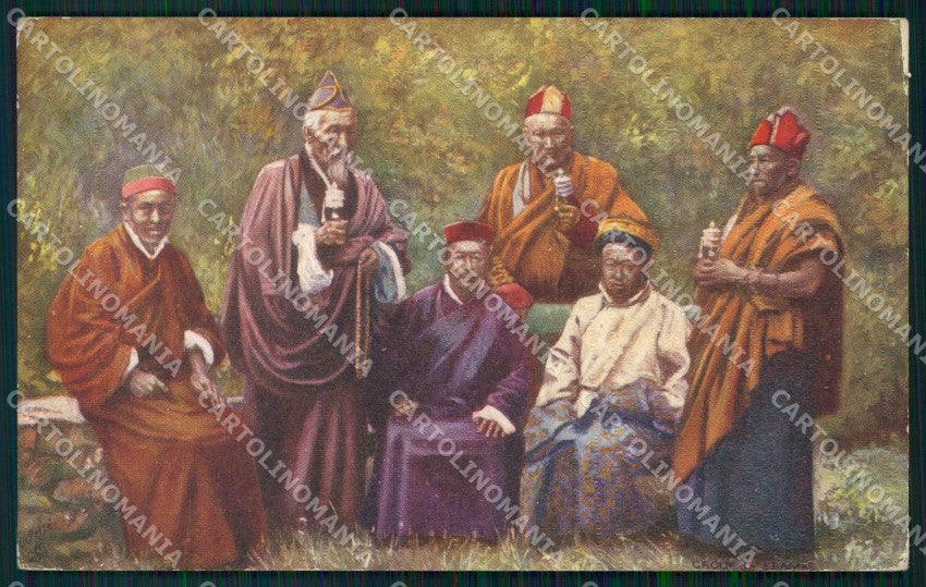 Tibet Lamas Tuck Oilette postcard XP2614 – fronte