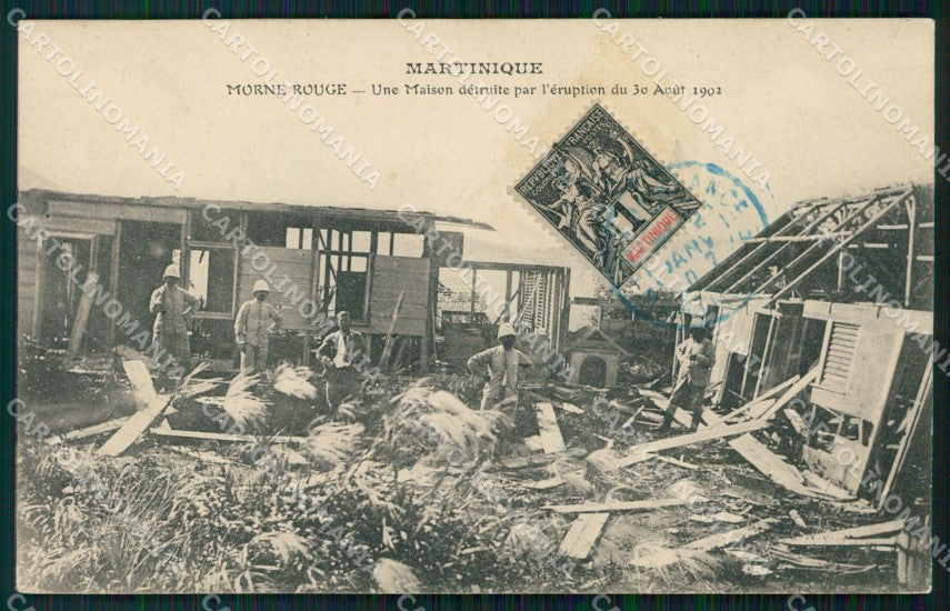 Martinique Morne Rouge Eruption 1902 postcard XP2644 – fronte