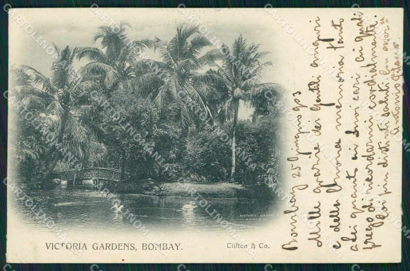 India Bombay Victoria Gardens postcard XP2696 – fronte