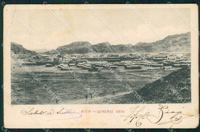 Aden Yemen General View CORNER CREASED postcard XP2702 – fronte