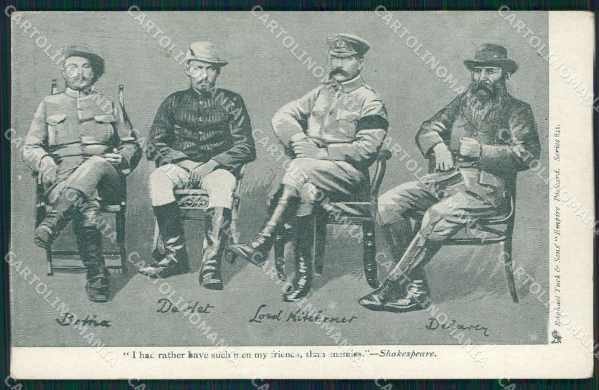 Anglo Boer War Transvaal Botha De Wet Kitchener Delaver postcard XP2740 – fronte