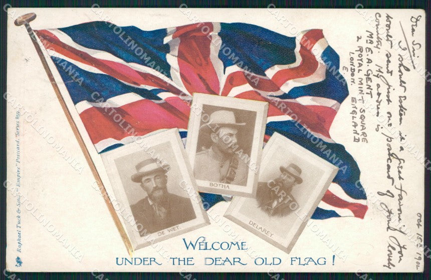 Anglo Boer War Transvaal Flag Raphael Tuck postcard XP2785 – fronte