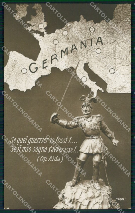 WW1 WWI Propaganda Kaiser Wilhelm Map postcard XP2844 – fronte