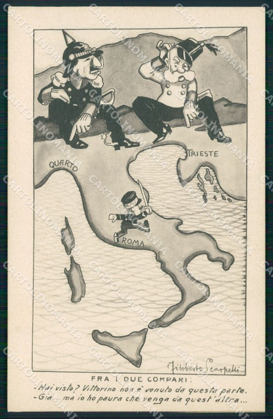 WW1 WWI Propaganda Kaiser Wilhelm Franz Joseph Savoia postcard XP2851 – fronte