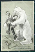WW1 WWI Propaganda Kaiser Wilhelm Bear Russia postcard XP2866 – fronte