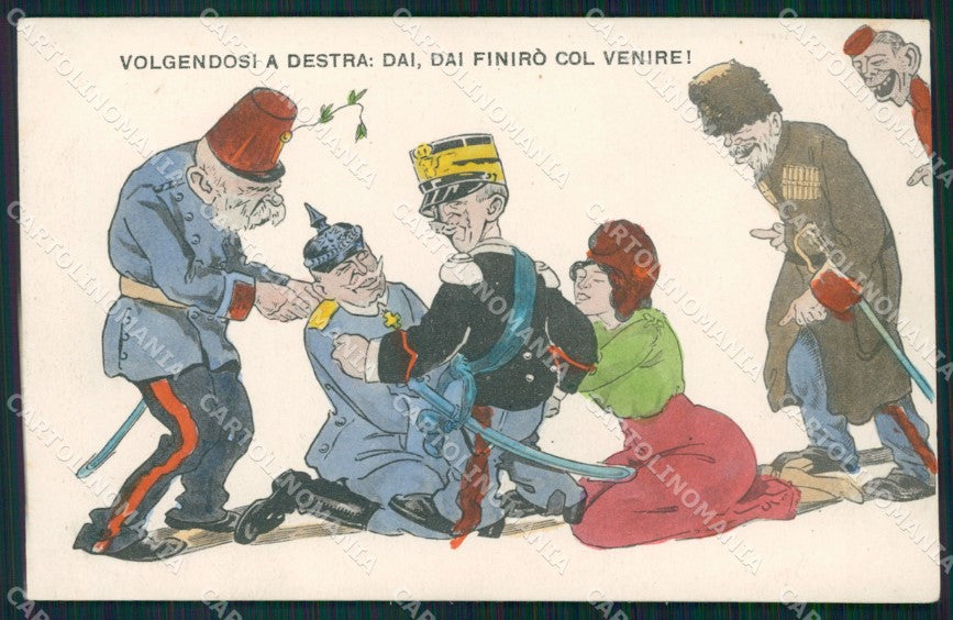 WW1 WWI Propaganda Kaiser Wilhelm Franz Joseph Russia postcard XP2890 – fronte