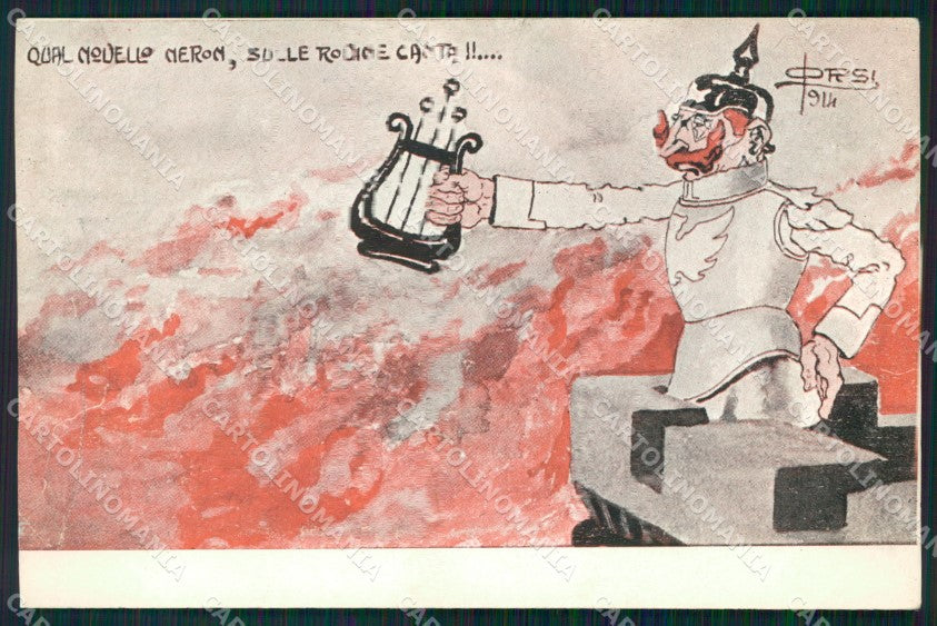 WW1 WWI Propaganda Kaiser Wilhelm Orsi postcard XP2902 – fronte